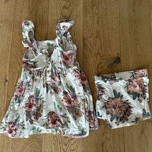 Kate Quinn Matching Set Toddler 2t 18months Dress Bloomers Cactus Flowers Bundle